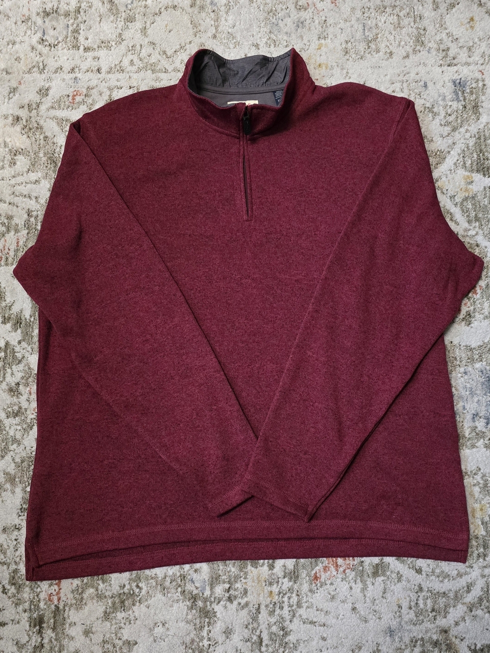 Wrangler Authentics Men's Zip-Up Sweater - Burgundy Size XL